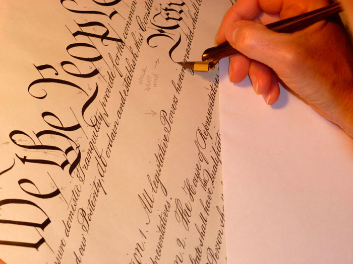 Holly Monroe Recreates Life-Sized Replica of the U.S. Constitution