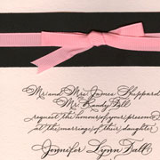 Wedding Invitation Ornamental Penmanship