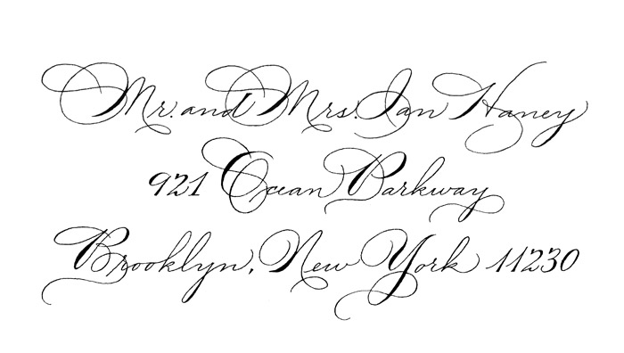 Ornamental Penmanship Envelope