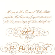 Wedding Invitation Old English and Copperplate